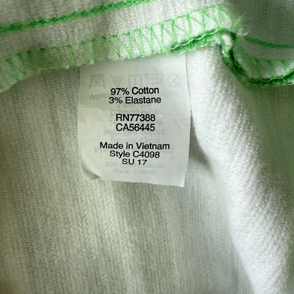 J. Crew Factory Green Striped Sleeveless Daybreak Ponte Knit Dress w Pockets M - Picture 4 of 4
